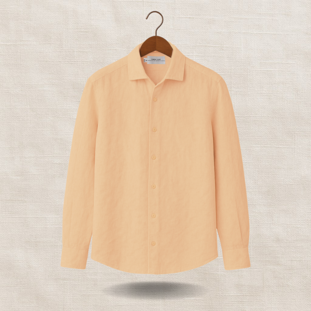 Light Orange Long Sleeve - linen shirt