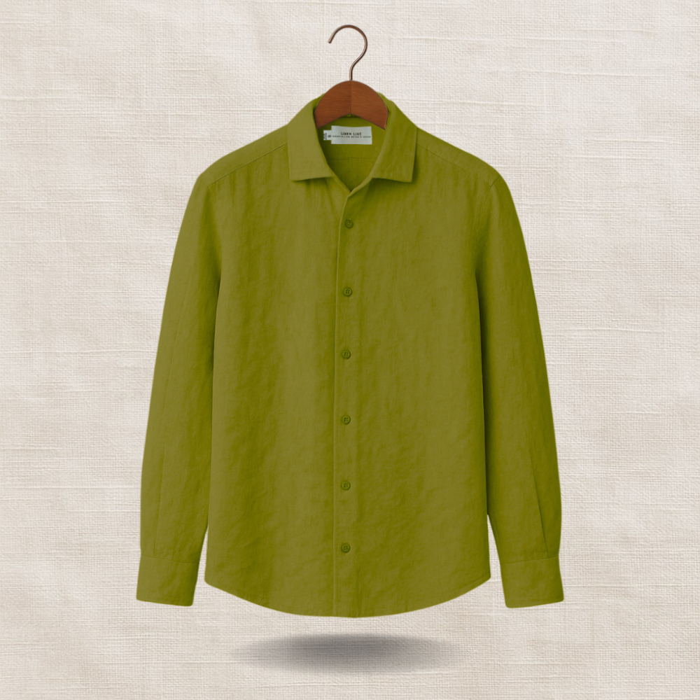 Green Long Sleeve - linen shirt