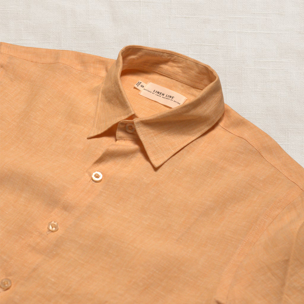 Light Orange Long Sleeve - linen shirt