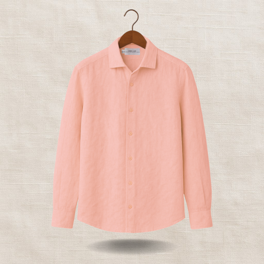 Light Pink Long Sleeve - linen shirt