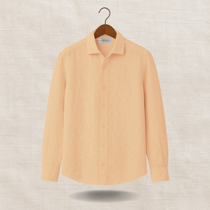 Light Orange Long Sleeve - linen shirt