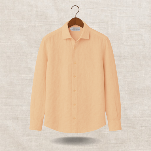 Light Orange Long Sleeve - linen shirt