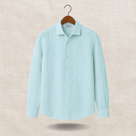 Light Blue Long Sleeve - linen shirt