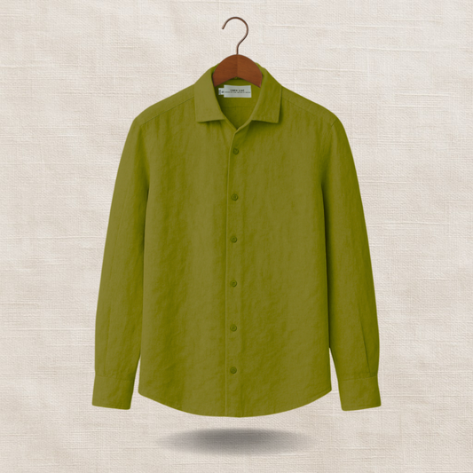 Green Long Sleeve - linen shirt