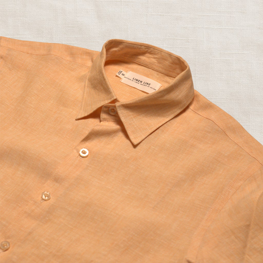 Light Orange Long Sleeve - linen shirt