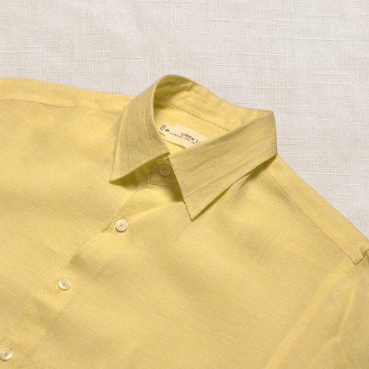 Light Yellow Long Sleeve - linen shirt