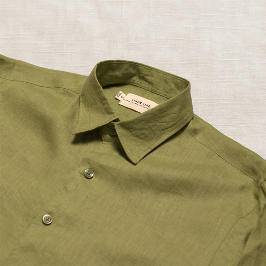 Green Long Sleeve - linen shirt
