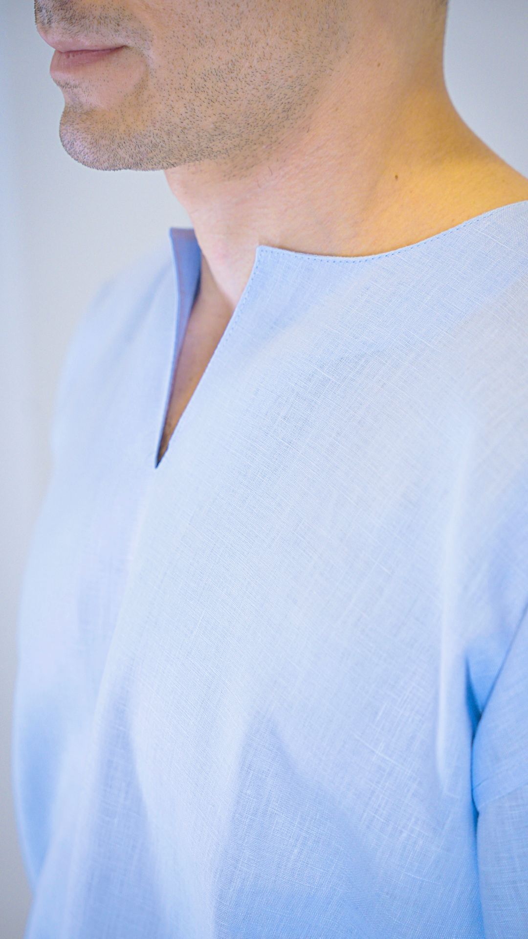 Blue Short Sleeve - linen shirt