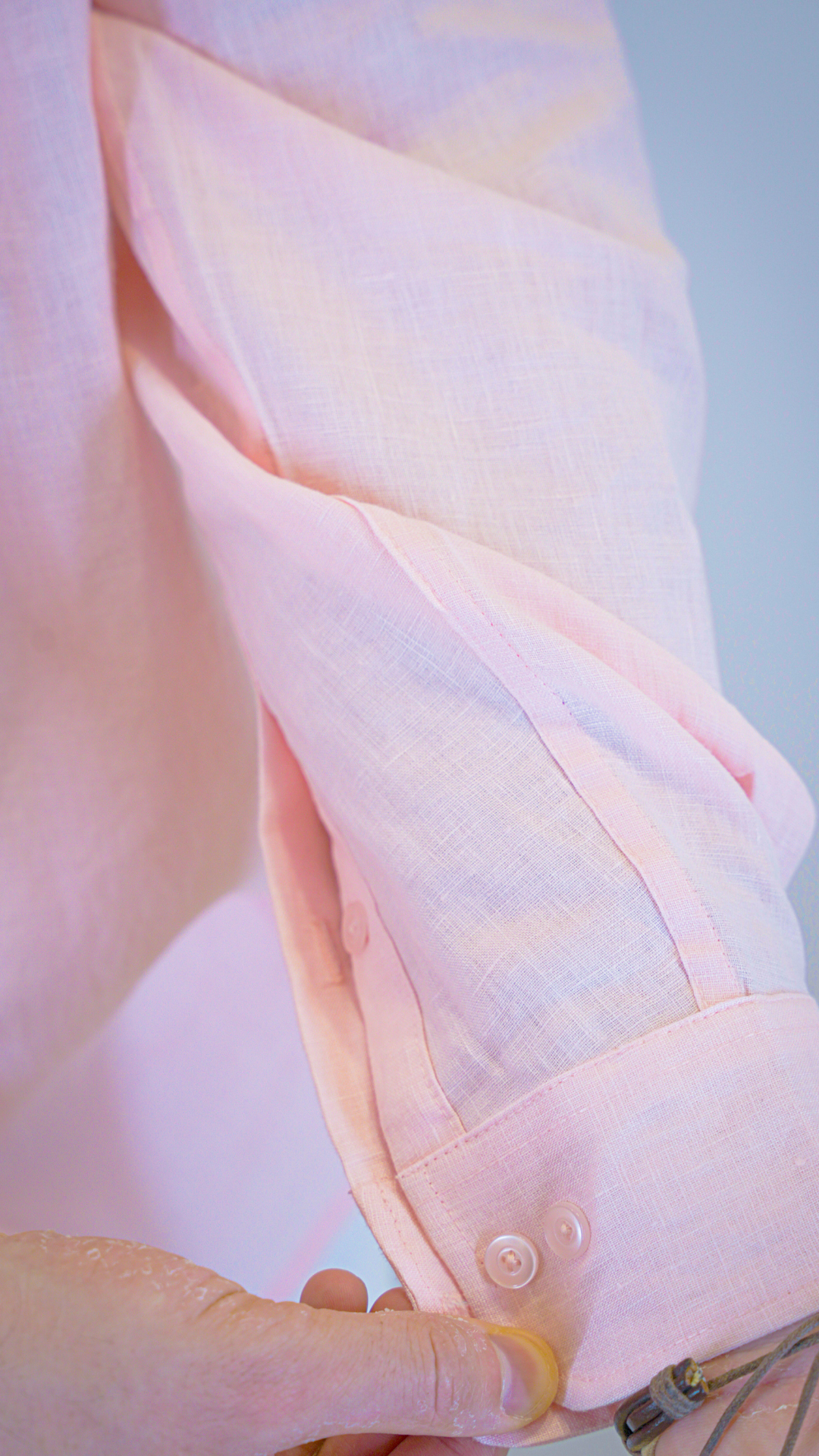 Light Pink Long Sleeve - linen shirt