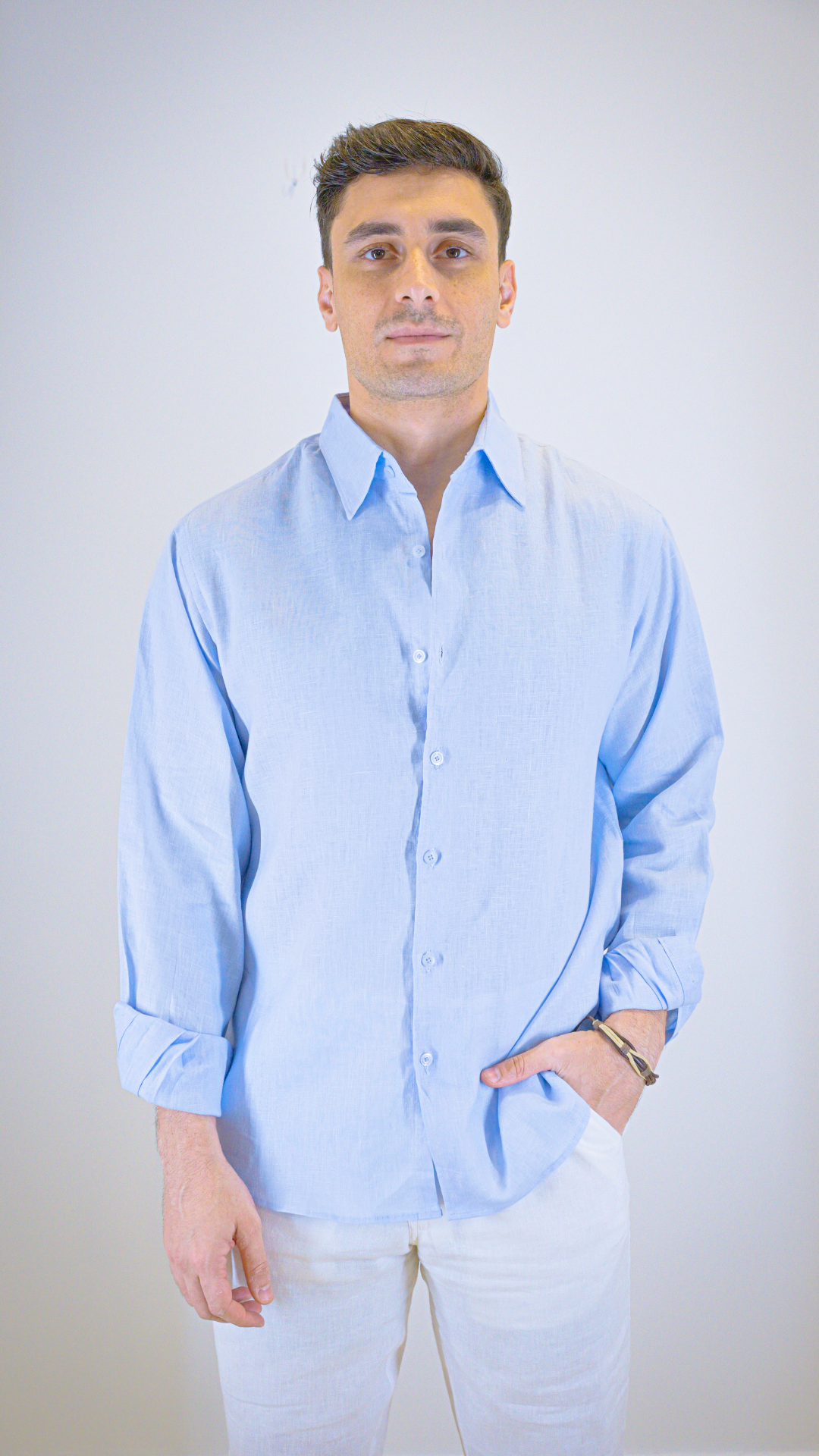 Blue Long Sleeve - linen shirt