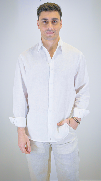 White Long Sleeve - linen shirt