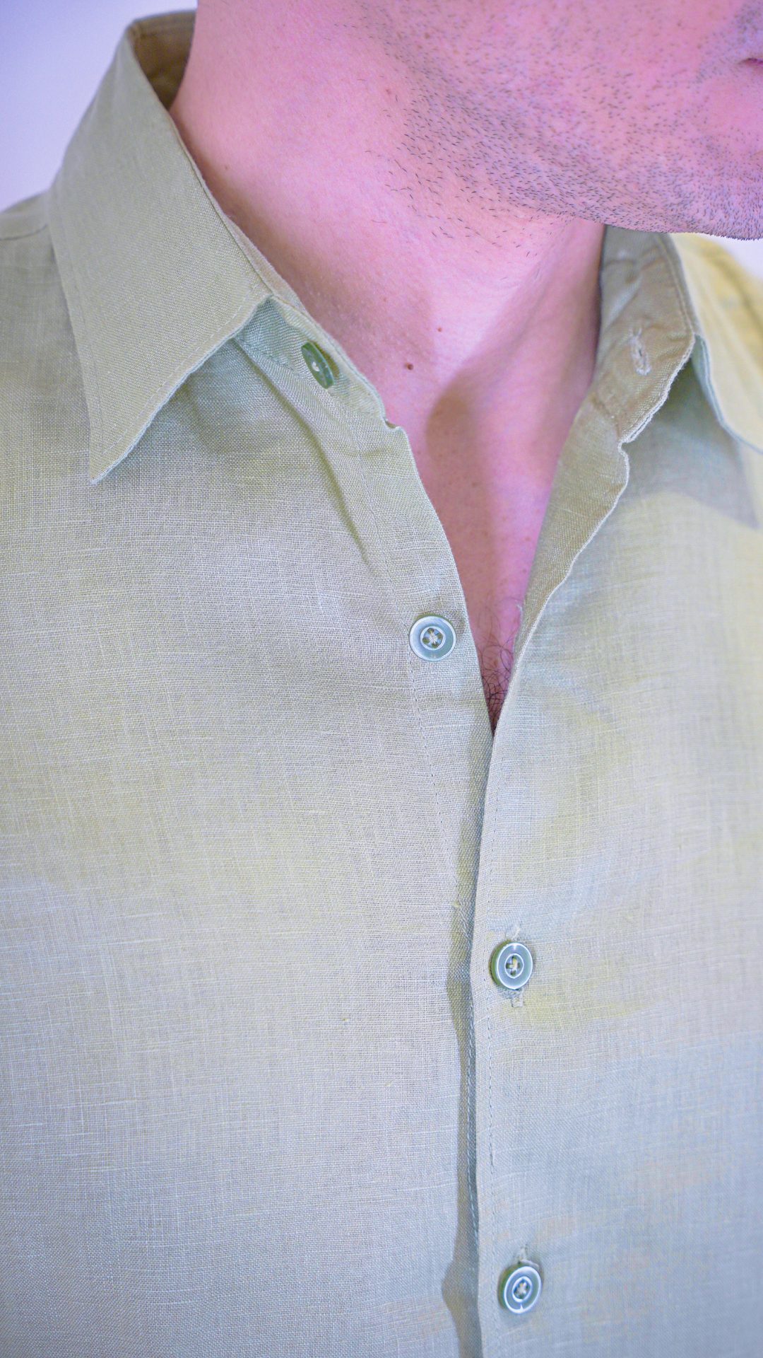 Green Long Sleeve - linen shirt