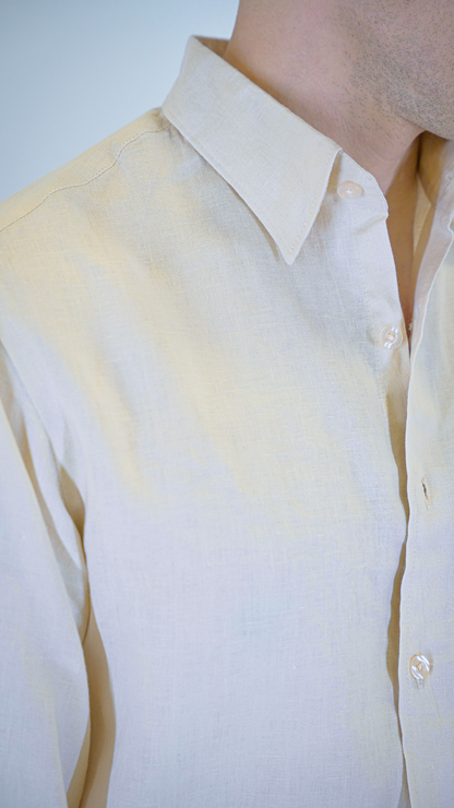 Beige Long Sleeve - linen shirt