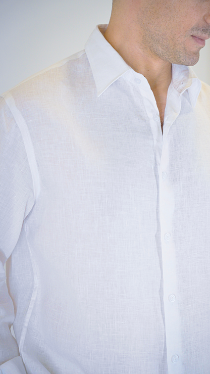 White Long Sleeve - linen shirt